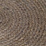 vidaXL Vloerkleed - Handgemaakt Rond - Grijs - Jute - Diameter 150 cm