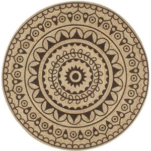 vidaXL Vloerkleed - Donkerbruin - Jute - Handgemaakt