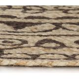 vidaXL Vloerkleed - Donkerbruin - Jute - Handgemaakt