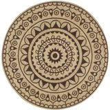 vidaXL Vloerkleed - Donkerbruin - Jute - Handgemaakt