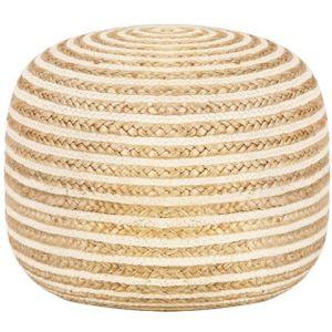 Handgefertigter Sitzpuff 45 x 30 cm Jute Vidaxl