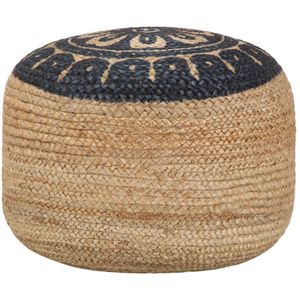 vidaXL Handgefertigter Sitzpuff Blau 45 x 30 cm Jute