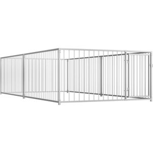 vidaXL-Hondenkennel-voor-buiten-200x400x100-cm