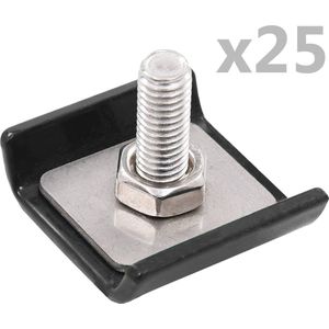 VidaXL Rastermatverbinding 25 sets antraciet