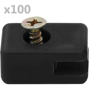 vidaXL - Spandraadhouder - met - schroef - 100 - sets - antraciet