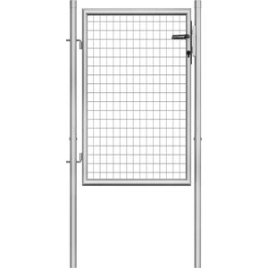 vidaXL - Poort - 105x150 - cm - gegalvaniseerd - staal - zilverkleurig