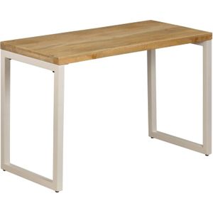 vidaXL-Eettafel-115x55x76-cm-massief-mangohout-en-staal