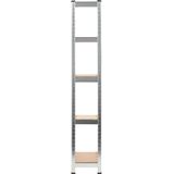 VidaXL-Opbergrek-5-laags-3-st-staal-en-bewerkt-hout-zilverkleurig