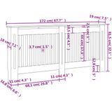 VidaXL Radiatorombouw 2 St 172 cm MDF Wit