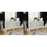 VidaXL Radiatorombouw 2 St 172 cm MDF Wit