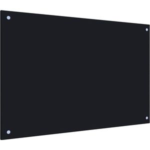 vidaXL Küchenrückwand Schwarz 90x60 cm Hartglas