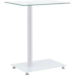 VidaXL U-vormige Bijzettafel 45x30x58 cm - Gehard Glas Transparant