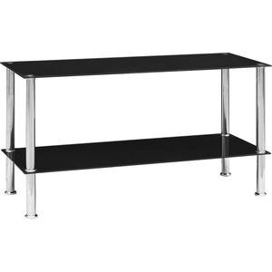 VidaXL Salontafel 110x43x60 cm Gehard Glas Zwart