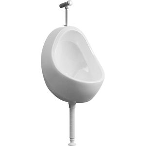 vidaXL - Wandurinoir - met - spoelklep - keramiek - wit