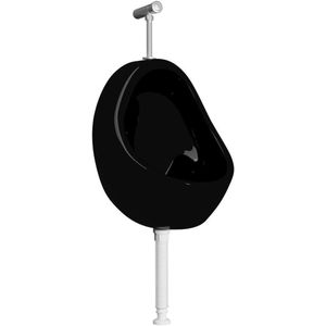 Vidaxl - Wandurinal mit Spülventil Keramik Schwarz