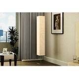 vidaXL Vloerlamp - Beige - Rijstpapier en Gelakt Staal
