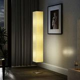vidaXL Vloerlamp - Beige - Rijstpapier en Gelakt Staal