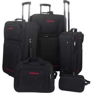 vidaXL-Reisbagage-set-zwart-5-delig