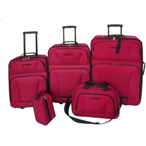 vidaXL Reisbagage set rood 5-delig