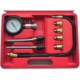 Compressietester - 9-delig - 0-20 bar - 0-300 psi - Slanglengte 45 cm