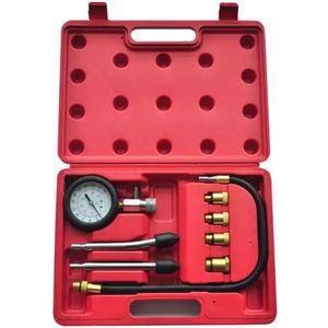 Compressietester - 9-delig - 0-20 bar - 0-300 psi - Slanglengte 45 cm