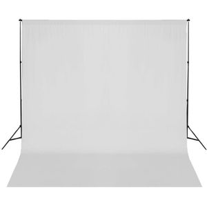 vidaXL Achtergrondsysteem 600x300 cm wit