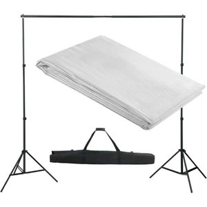vidaXL Fotohintergrund-System 300 x 300 cm Weiß