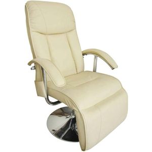 vidaXL Massagesessel Cremeweiß Kunstleder