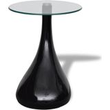 vidaXL-Salontafel-met-rond-glazen-tafelblad-hoogglans-zwart-2-st