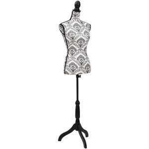 vidaXL-Etalagepop-torso-vrouw-zwart-wit
