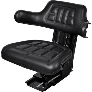 vidaXL - Tractorstoel - met - ophanging - zwart