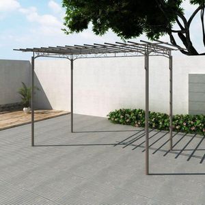 vidaXL - Stalen Rozenboog - Bruin - Weerbestendig Staal - Hoogte 215 cm