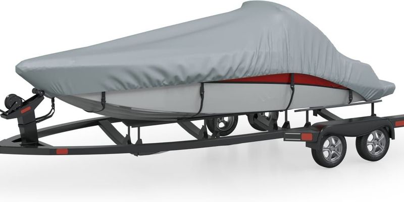 vidaXL - Boothoes - grijs - 610-671 - cm - (lengte) - 254 - cm - (breedte)