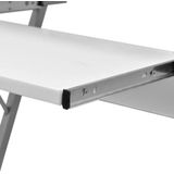 vidaXL - Studenten Computerbureau - Wit - Spaanplaat - Uitschuifbaar Toetsenbordgedeelte