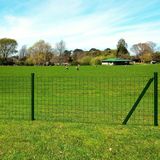 vidaXL Eurozaun Stahl 10x1,5 m Grün