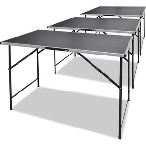 Haba - Multifunctionele Behangtafelset - Zwart - Aluminium & MDF - 3 Tafels