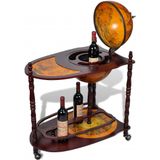 vidaXL - Globebar - Eucalyptushout - Vrijstaand - Met Wieltjes