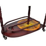 vidaXL - Globebar - Eucalyptushout - Vrijstaand - Met Wieltjes