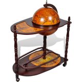 vidaXL - Globebar - Eucalyptushout - Vrijstaand - Met Wieltjes