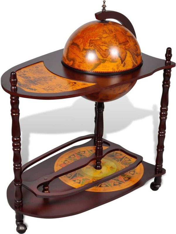 vidaXL - Globebar - Eucalyptushout - Vrijstaand - Met Wieltjes