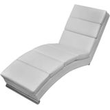 VidaXL Chaise Longue Kunstleer Wit