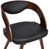 VidaXL Eetkamerstoelen 2 st. Kunstleer Bruin