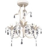 vidaXL - Kristallen - kroonluchter - met - wit - elegant - design - (3 - lampen)
