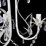 vidaXL - Kristallen - kroonluchter - met - wit - elegant - design - (3 - lampen)