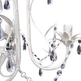vidaXL - Kristallen - kroonluchter - met - wit - elegant - design - (3 - lampen)