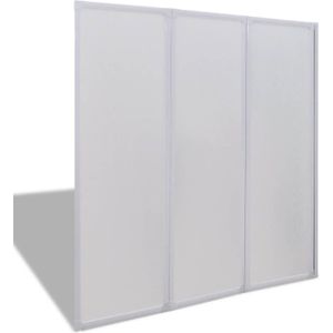 vidaXL - Badscherm - 3 - panelen - vouwbaar - 141 - x - 132 - cm