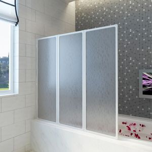 vidaXL - Badscherm - 3 - panelen - vouwbaar - 141 - x - 132 - cm