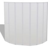 vidaXL - Douche - en - badscherm - 140 - x - 168 - cm - 7 - panelen - met - handdoekrek