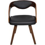 VidaXL Eetkamerstoelen 4 st Gebogen Hout & Kunstleer Bruin