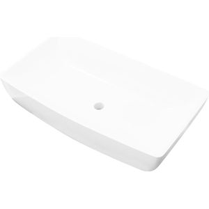 vidaXL - Luxe - keramische - rechthoekige - wasbak - 71 - x - 39 - cm - (wit)